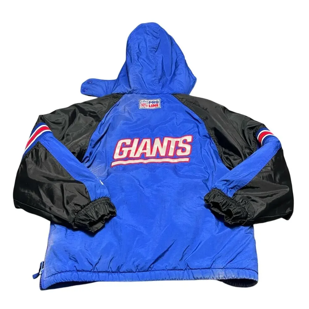 Vintage Starter New York Giants Half Zip Jacket Proline MEDIUM NFL Football